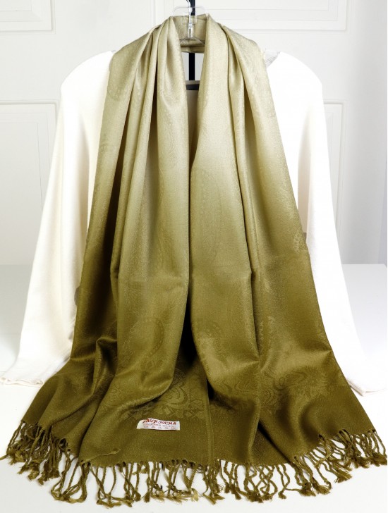 Solid Color Two-Tone Pashmina